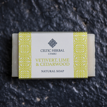 Load image into Gallery viewer, Vertivert, Lime & Cedarwood Soap - Celtic Herbal Natural Handmade Soap