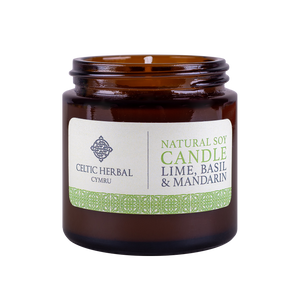 Celtic Herbal - Mandarin, Lime & Basil Natural Soy Candle 100g